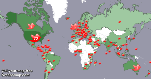 My followers are in USA(71%), UK.(6%)... Get your map too: tweepsmap.com/!planethealer