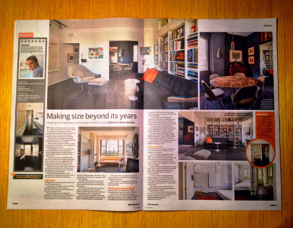 Our recent project, Byron Hall in #PottsPoint, in today's paper: bit.ly/1Bd3hl8 #sydney #architecture