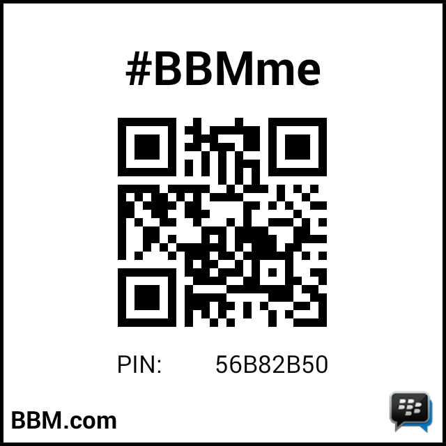 Invt new Pin. Yg lama Hapus.

#BBMme PIN: 56B82B50
pin.bbm.com/56B82B50