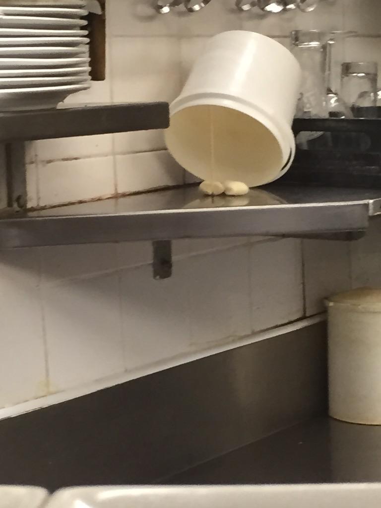 JonUbalde's tweet image. How to stop the FOH eating the left overs? Create your own gnocchi trap!!