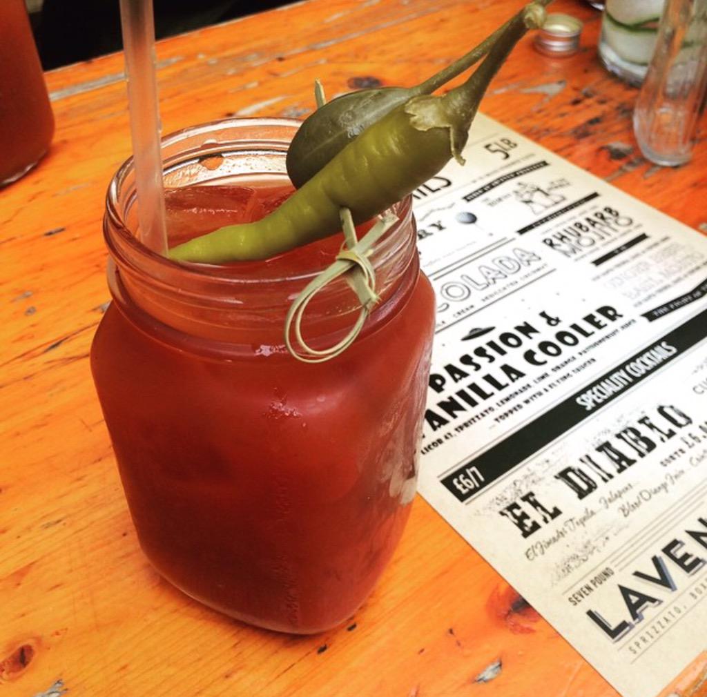 Liquid breakfast, it's essentially tomato soup with <a href="/Element29vodka/">Element29vodka</a> right? #bloodymary