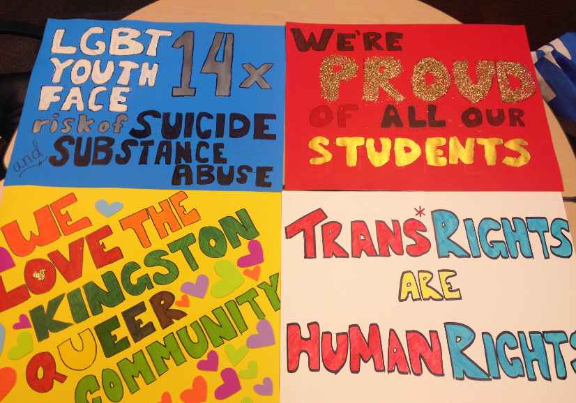 Check out the results of our ~*crafternoon*~! We're excited to march with these in the Kingston Pride Parade today!