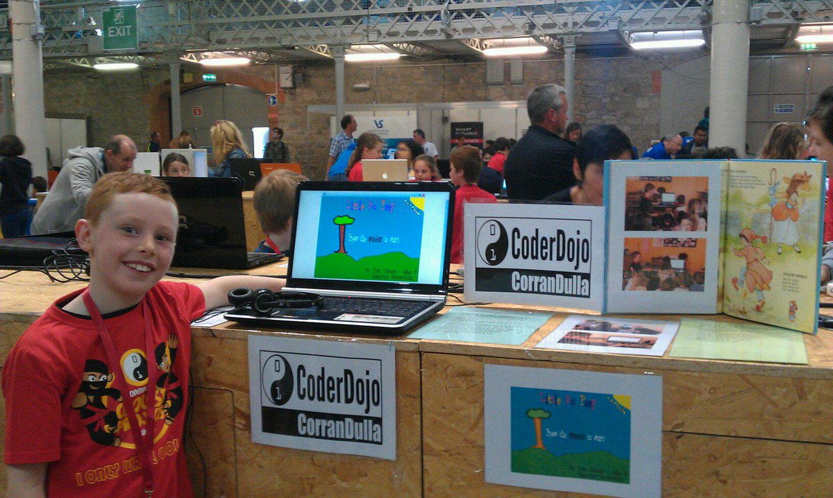 CoderDojoCoranD's tweet image. All setup in the RDS and ready to present at the @coolestprojects!! :-)