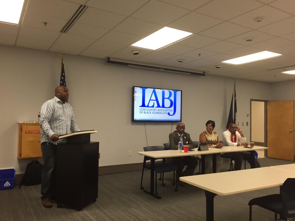 ValenciaWicker's tweet photo. Still time to join @LABJSC for an "Off the Record" discussion on how local media covered Walter Scott shooting http://t.co/dDssO2KNQf