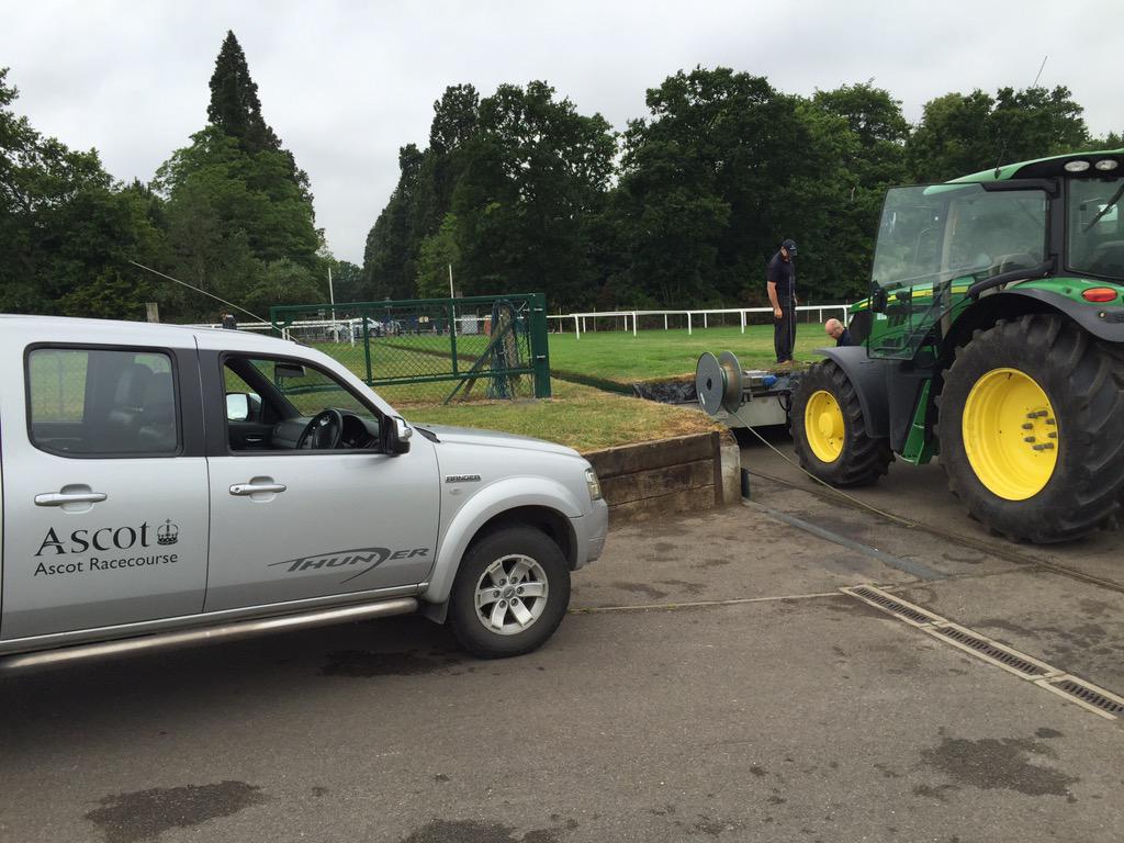 Grass just been put in place for Royal Ascot