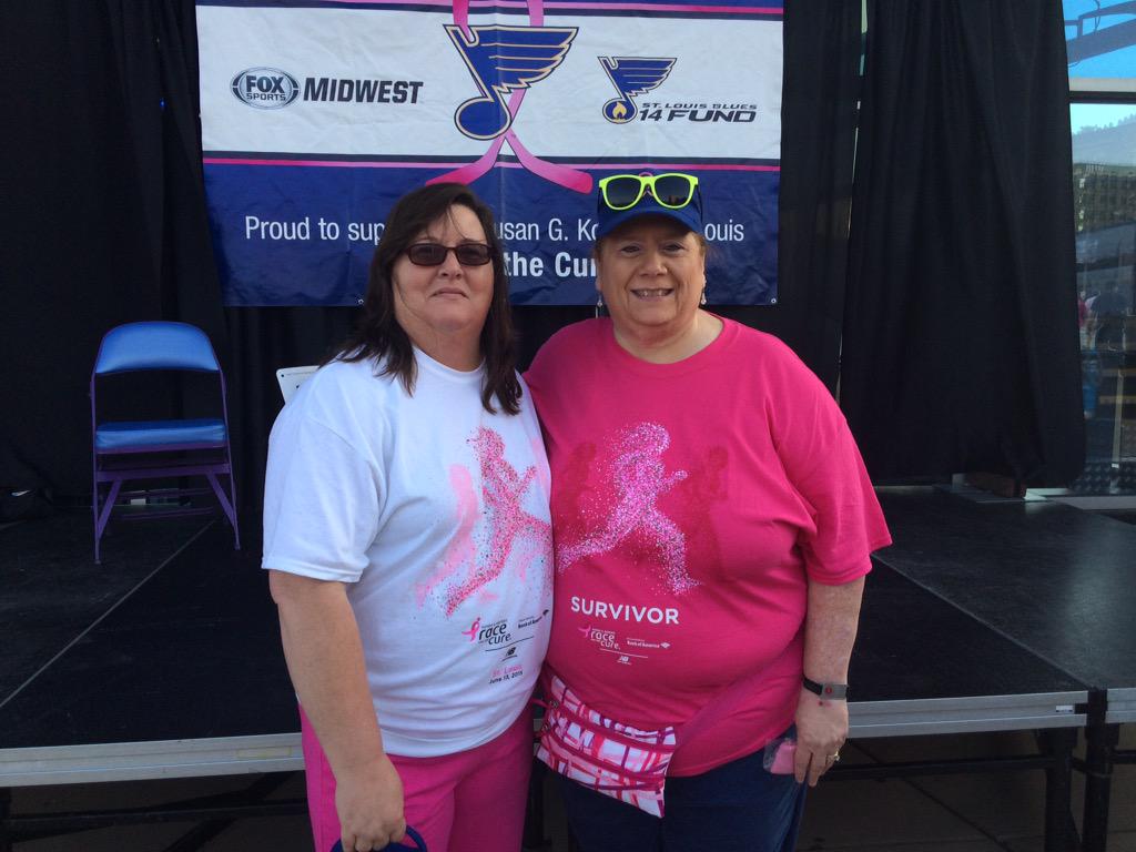StLouisBlues's tweet image. It's race day! #KomenSTLRace #stlblues
