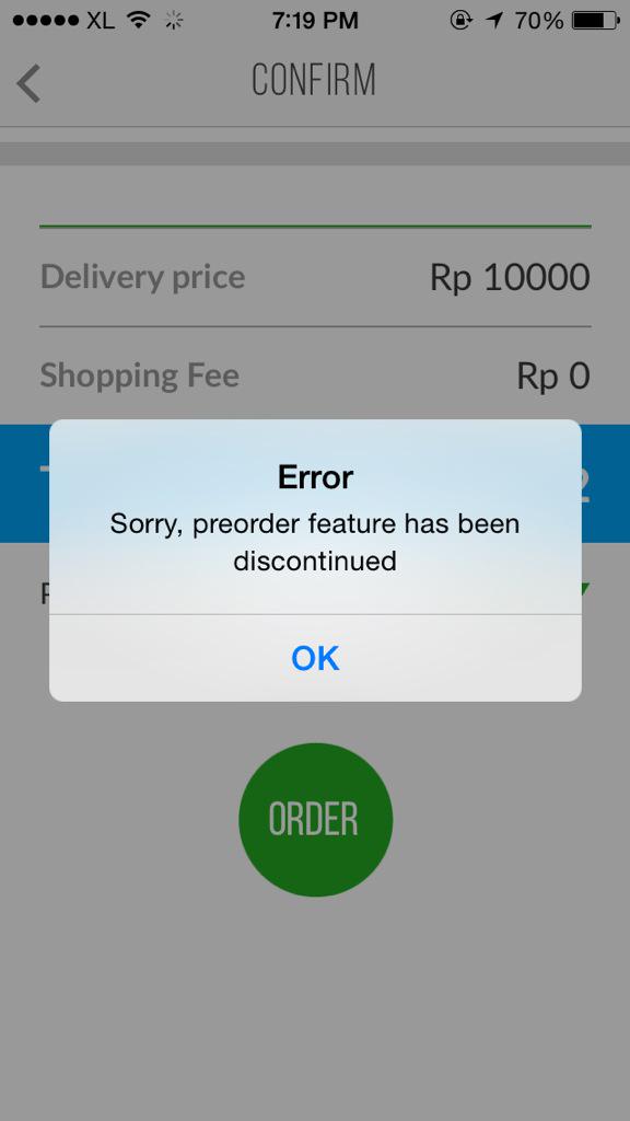 WagerPS41's tweet photo. @gojekindonesia hi jadi kalo saya mau pesen keluarnya begini terus bagaimana ya? http://t.co/NBbw7onGVV