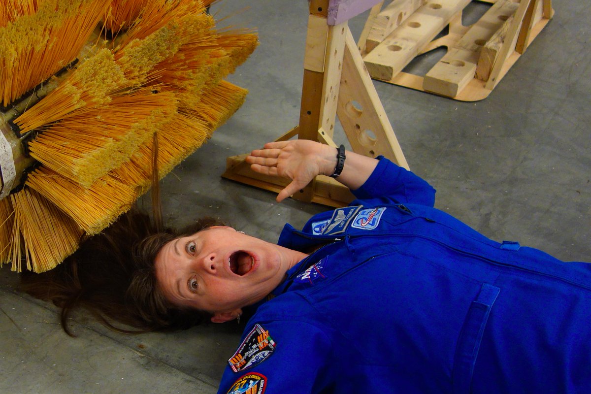 Astro_Cady's tweet photo. Almost swept away by #SRRbot!  Real people - real robots - real #tech @NASAPrize!! Check out http://t.co/BBj5h8t2iC! http://t.co/pdd95sbZWy
