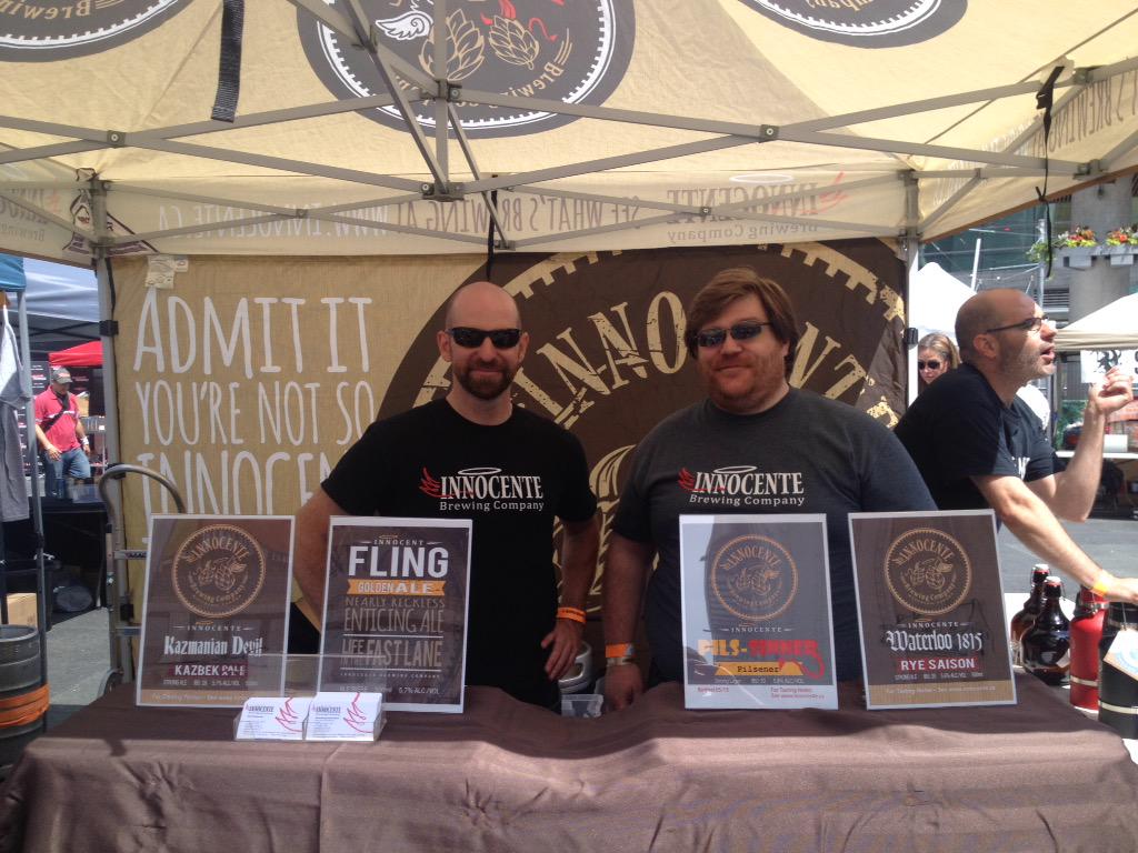 TheBrewBoxCo's tweet image. Now serving at @Innocente_Brew: @saints_gambit! Be sure to sample the Pils-sinner #SessionTO #OCBWeek15