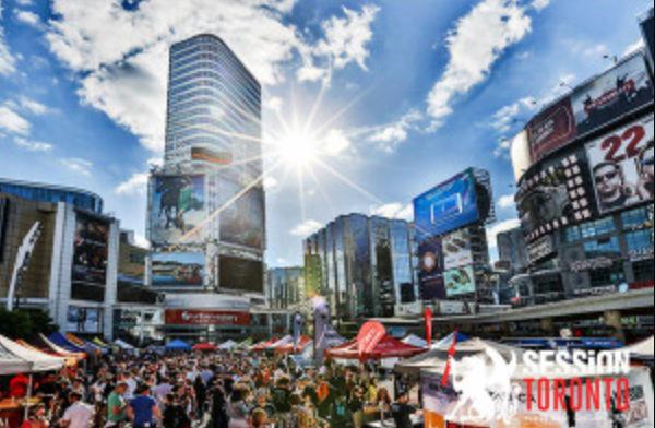 OastHouseBeer's tweet image. Set-up underway for @GriffinGastro #SessionTO! See you at @YongeDundasSq!