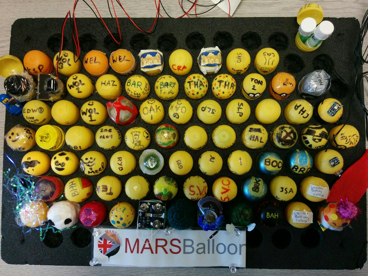 marsballoonUK's tweet photo. We have been receiving your amazing #Mars experiments all week! Launch is predicted to take place mid next week http://t.co/CXBoBNeV2D