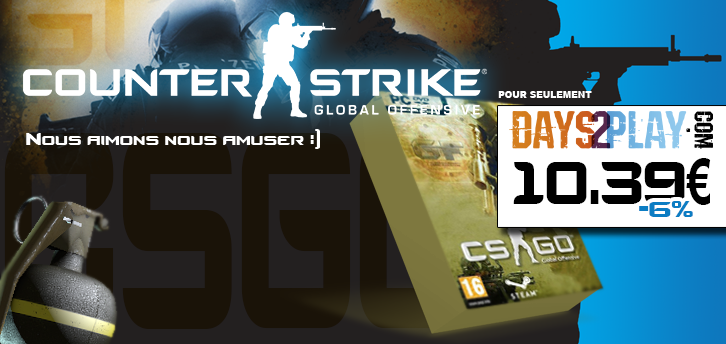 days2play_FR's tweet image. #CSGO sera toujours un bon choix. Seulement 10.39€ =&amp;gt; days2play.com/en/game/counte…