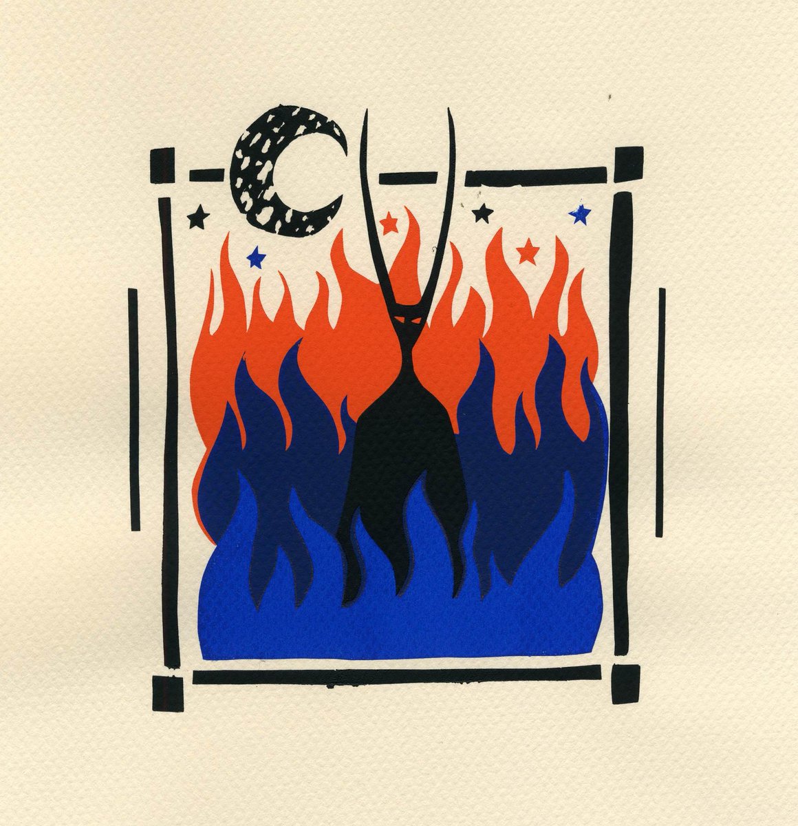 RubenCascado's tweet image. Silk - Print: RPG Aquelarre insp. 
#illustration #satanicstyle #ilustración #silk #sems