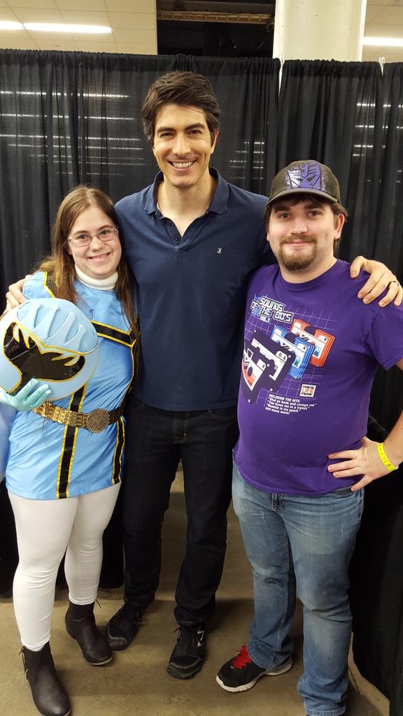 ChrisLevineBIZ's tweet photo. Pic with Brandon Routh and my sister at @WizardWorld in Des Moines!!#CATCHdsm #WizardWorld #ConLife #DesMoinesCC http://t.co/jNdwNMSPq4