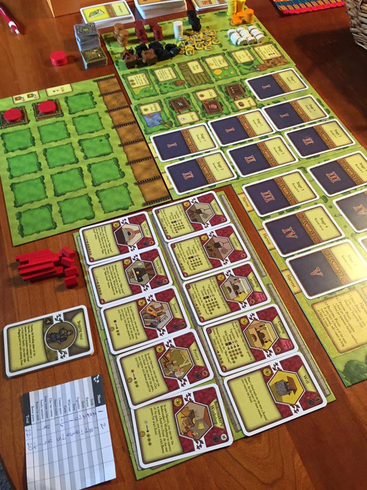 jgregorygillum's tweet photo. The stage (a.k.a., kitchen table) is set for my solo practice runs of Agricola! First goal = 50 points...@zmangames http://t.co/RDtGDsRwAJ
