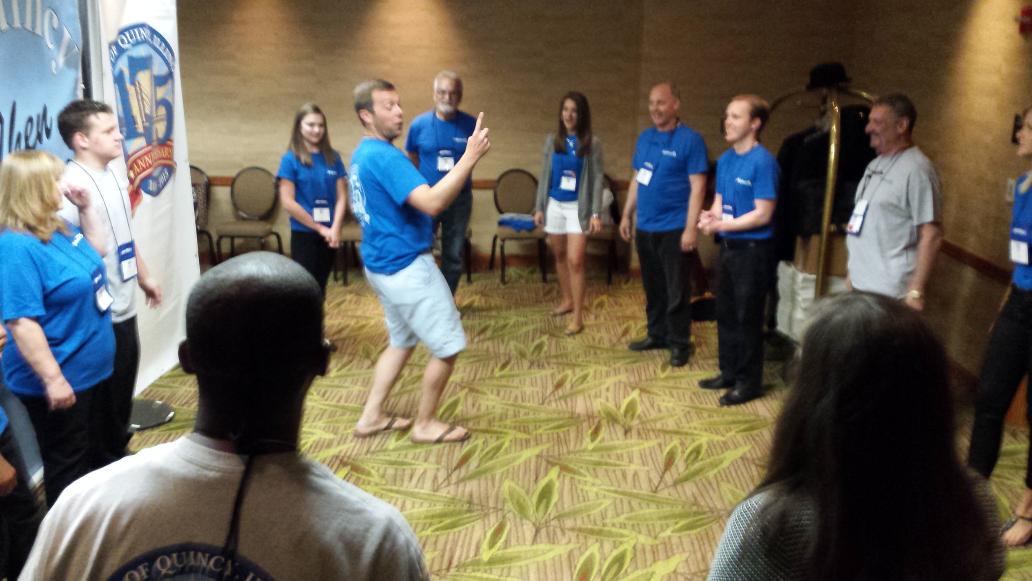 Warming up for our presentation! #aac15 #quincy175 @AllAmericaCity  @NationalCivic