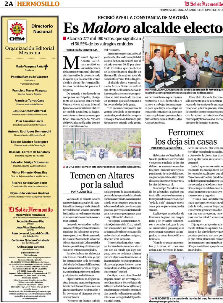 Listo <a href="/MaloroAcosta/">Maloro Acosta</a> para presidencia de Hermosillo <a href="/chapobarron/">Ricardo Barron</a> <a href="/CecyDuran/">Cecy Durán</a> <a href="/QUIHUISF/">MARIANO QUIHUIS F.</a> <a href="/cynthiagarama/">Cynthia García A.</a> <a href="/SaulBeal/">Saul Beal</a>