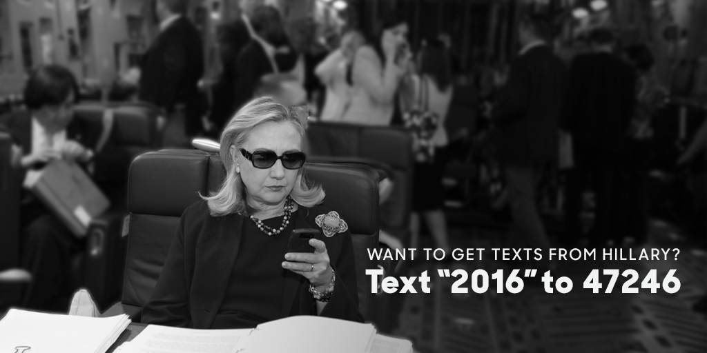 hillary clinton on twitter texts from hillary start today text