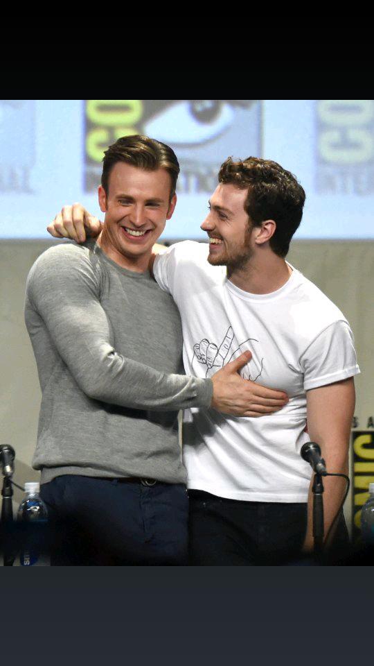 Happy birthday to chris evans and aaron taylor-johnson! 