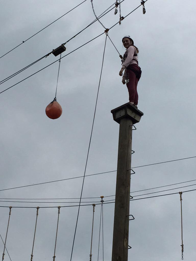 FhsPEdept's tweet photo. High ropes and climbing tower this afternoon, just waiting for a bbq for tea! #leapoffaith #balancebeams #thevines http://t.co/WjA2DMJpdw