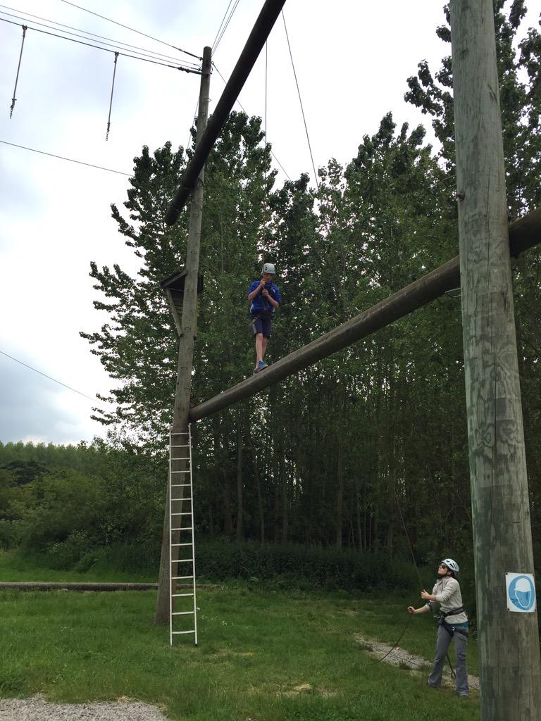 FhsPEdept's tweet photo. High ropes and climbing tower this afternoon, just waiting for a bbq for tea! #leapoffaith #balancebeams #thevines http://t.co/WjA2DMJpdw