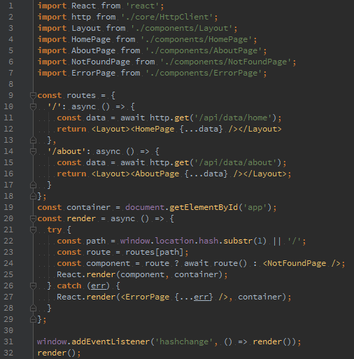 react.js routing