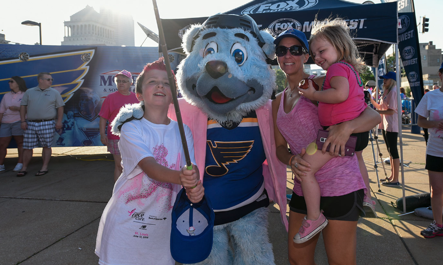 StLouisBlues's tweet image. Over the past nine years, Blues fans have raised over half a million for breast cancer research. #KomenSTLRace