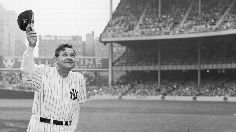 SportsCenter on X: On this date in 1948, Babe Ruth had his number retired  as he made his final appearance at Yankee Stadium.   / X