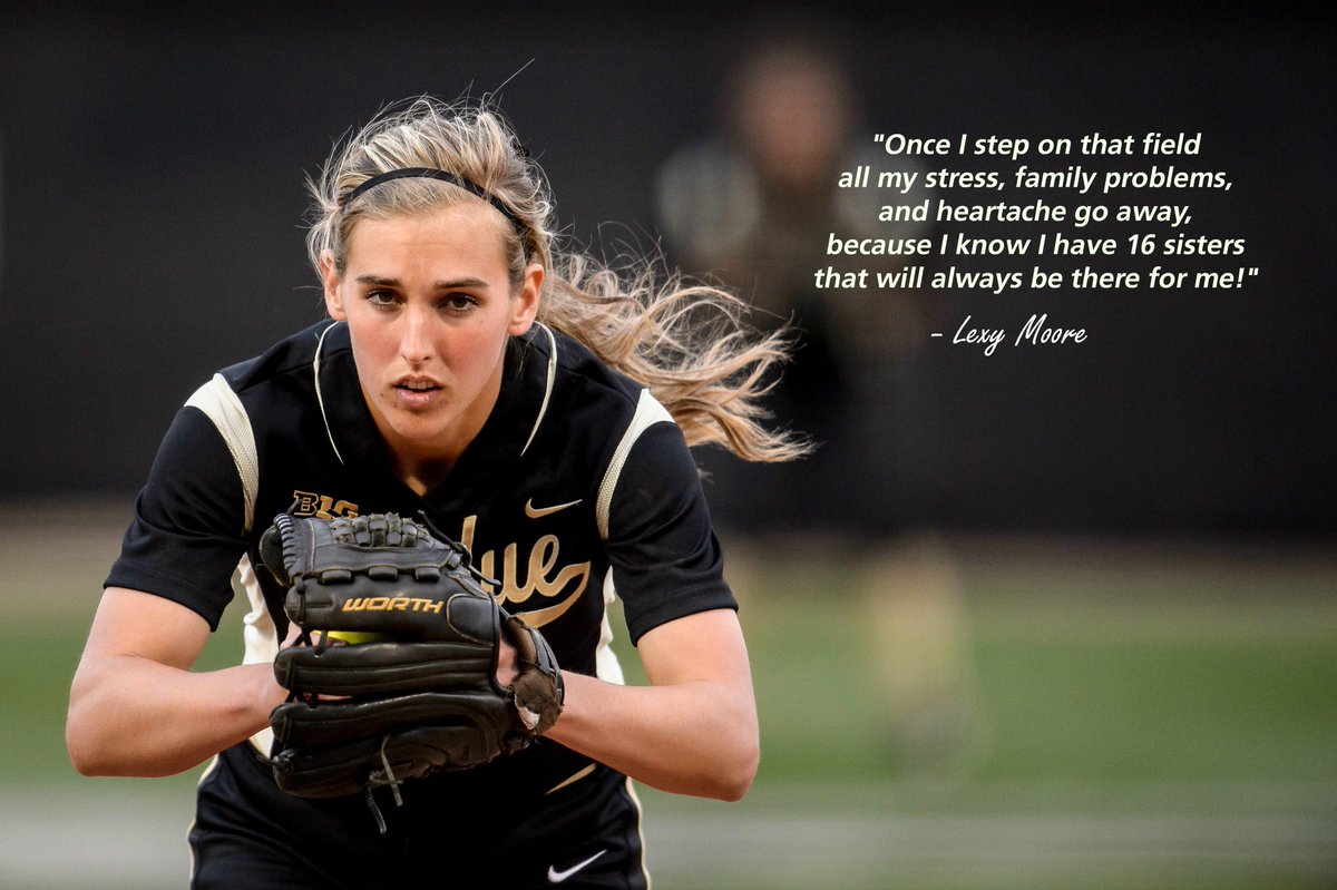 PurdueSoftball's tweet photo. Softball is an escape and means family for @lexy_moore16. She shared this quote on #WorldSoftballDay. #boilerup http://t.co/iFkwRlcj9B