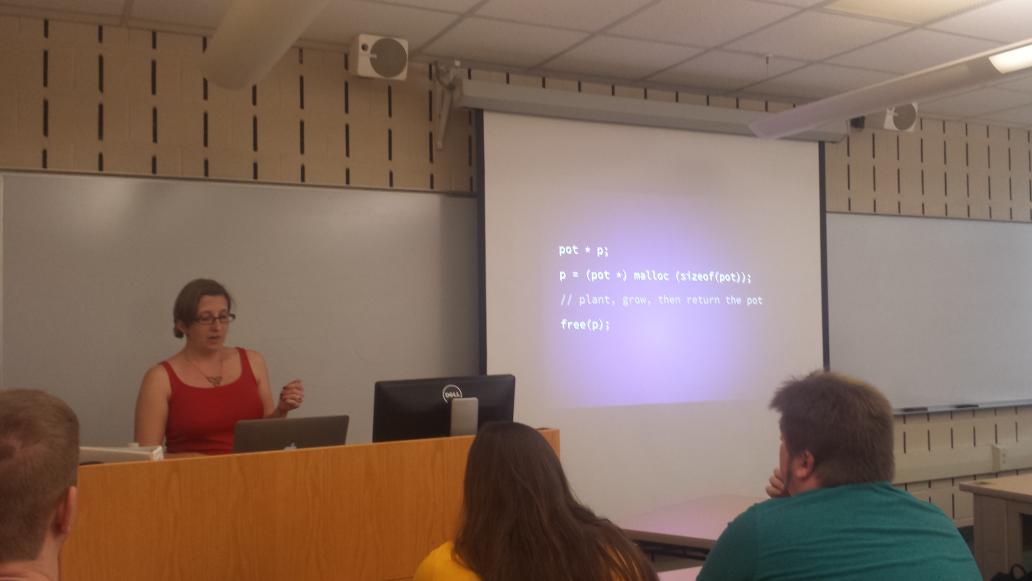 JeffKoenig's tweet image. Visualizing memory with metaphors with @Carols10cents #pghtechfest . lol free(pot)