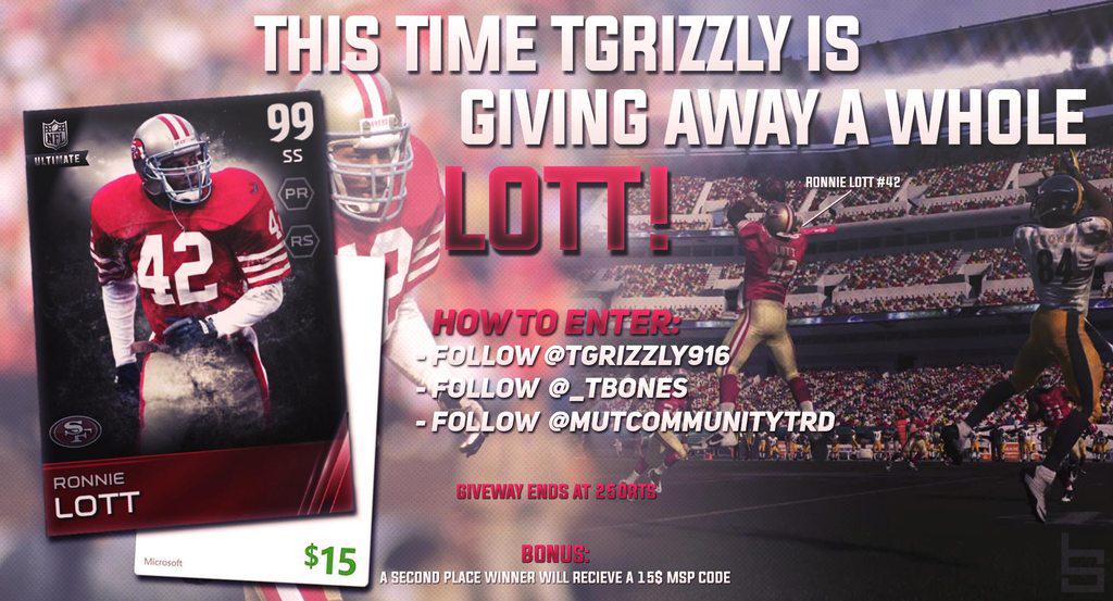 TgRiZzLy916's tweet image. Here We Go! 
Follow ➡@TgRiZzLy916 @_Tbones @MUTCommunityTRD ➡ MUST RT this Tweet! Ends @ 250 RT!