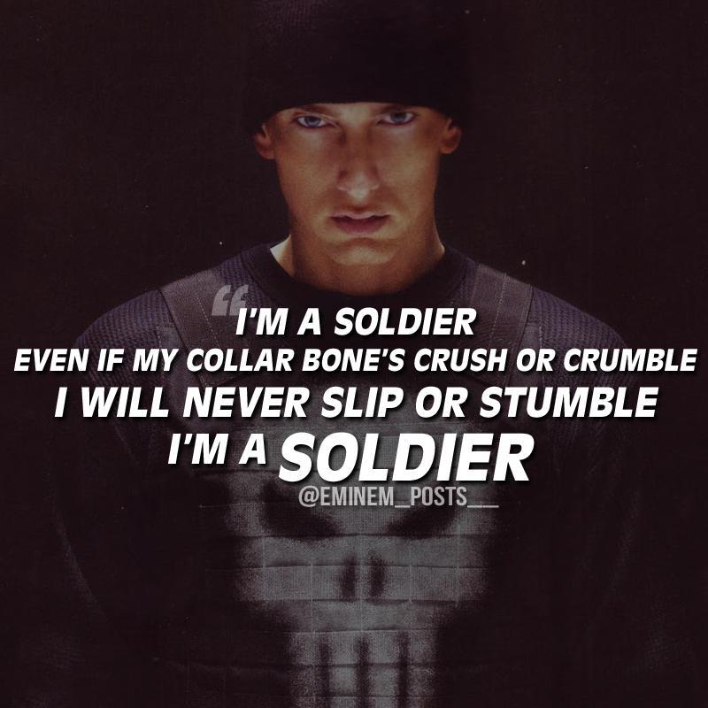 Eminem_Posts__'s tweet photo. I'm a Soldier http://t.co/mc7bL5ySXY
