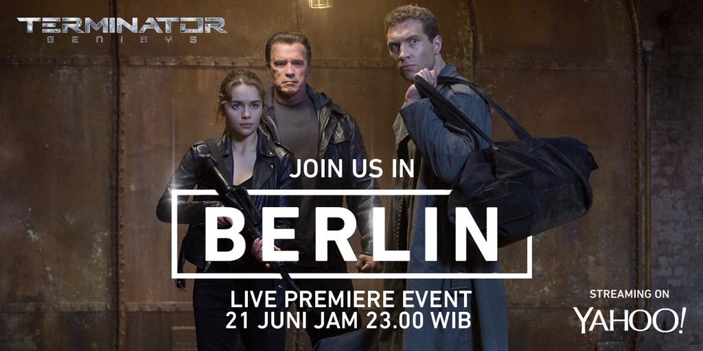 UIPMoviesID's tweet photo. Tonton #TerminatorGenisys European Premiere 21 Juni jam 11 malam via Yahoo Live Streaming
https://t.co/xFpOY9IYdR http://t.co/6fVBTTMKxP