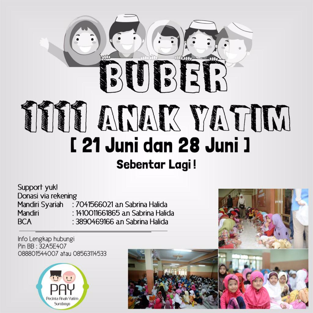 Selamat pagi #sobatpay 
Yuk persiapkan ramadhan terbaikmu
Mari support #bukber1111anakyatim #BukberAkbarPAY2015