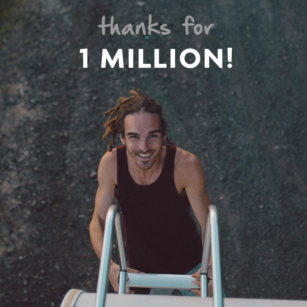 Thanks for 1 million followers on Instagram! Love you guys! 🎉 instagram.com/p/34d6dwi3Im/