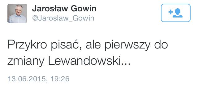 PaulinaJurczak3's tweet photo. Pierwszy do zmiany Gowin... http://t.co/xebRbndwSO