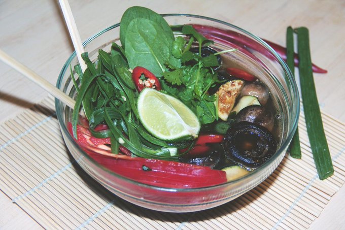 Vegetable Pho. Staying in tonight and doing some late night #food #blogging. @FemaleBloggerRT http://t<a href="/tag/food"class="tags"><span>#food</span></a><a href="/tag/blogging"class="tags"><span>#blogging</span></a>