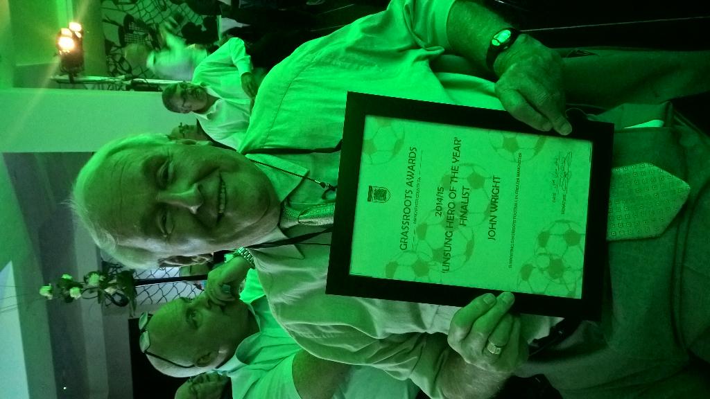Our own John Wright runner up Unsung Hero of the Year at the <a href="/Manchester_FA/">Manchester Football Association</a> well done to the winner! #mcrgrassroots