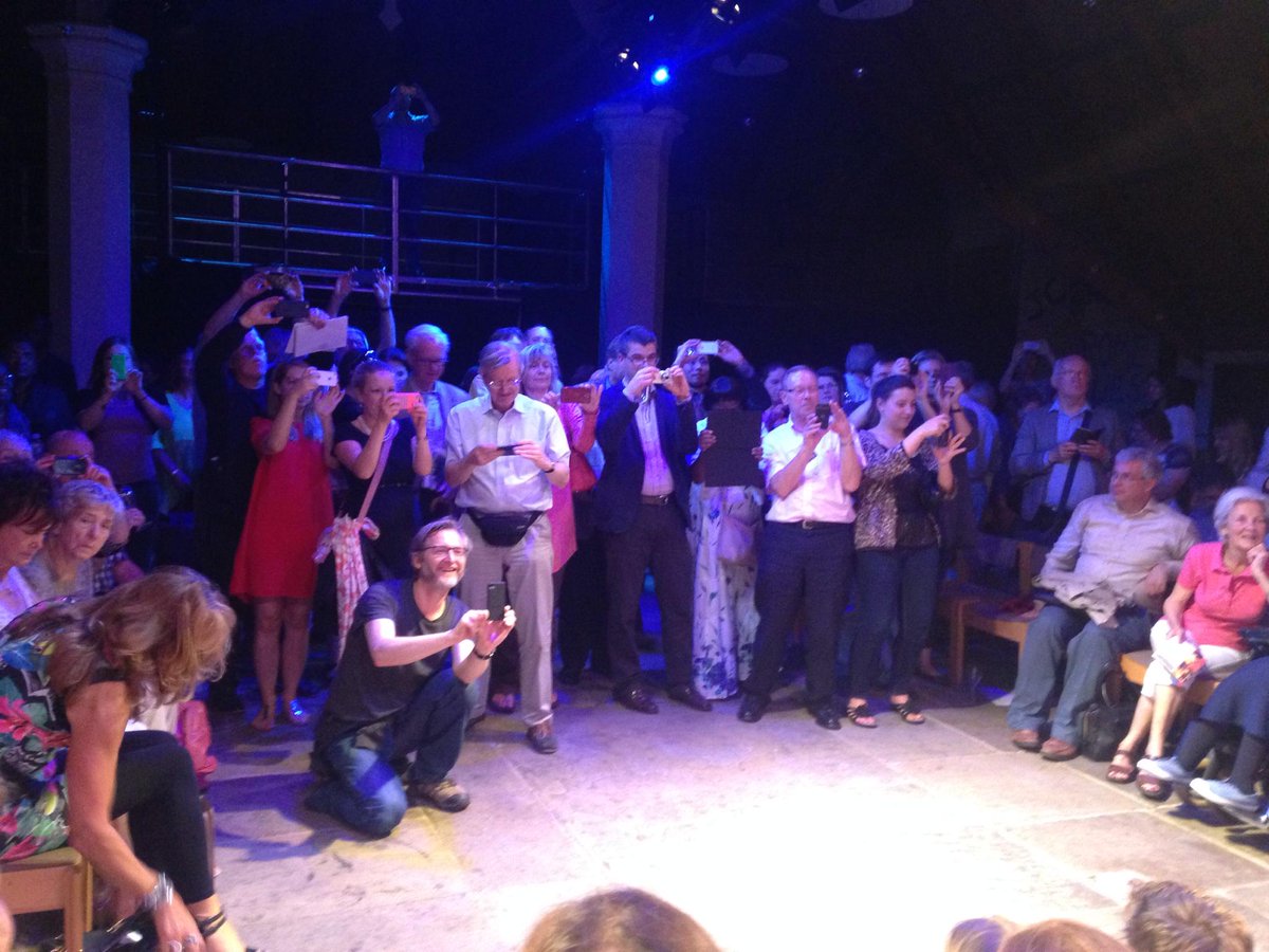 JCS_Barnes's tweet photo. Look at everyone taking pictures of the #jesuschristsuperstar cast at the end of the show! http://t.co/4eulBEKkc3