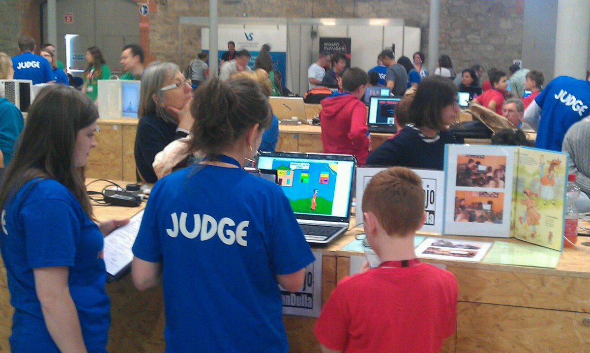 CoderDojoCoranD's tweet image. Little Bo Peep being judged @coolestprojects!! :-)