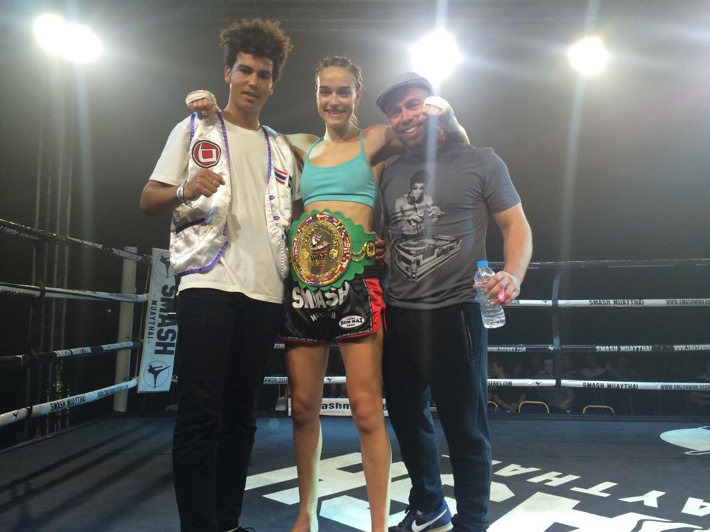 Hbkmcmahon's tweet photo. @TouchglovesGym and @AwakeningF champion #LucyPayne  wins another title fight at @SmashMTSeries http://t.co/07LetJxKRN