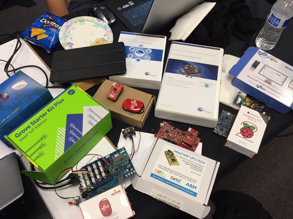 #hackwiththebest when I hack I always bring all the hardware junk even though it is a software hackathon. :D