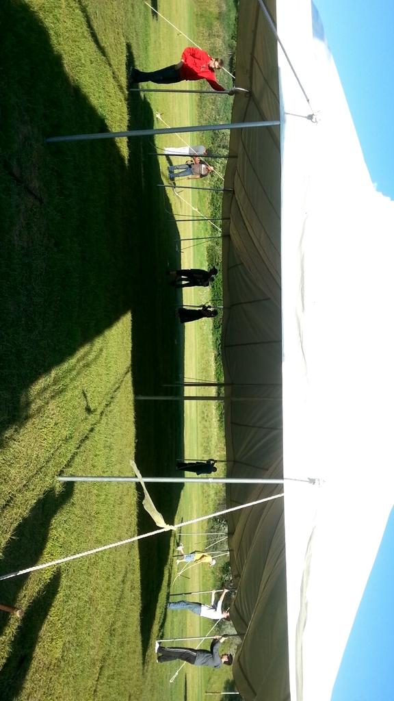 The set up is underway! Good job everyone!