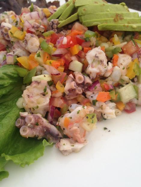 laguera's tweet photo. Pulpo y Camerón ceviche fresh from the Ocean this morning.  @elalquimista yummmmy http://t.co/xMRDttn1ZN
