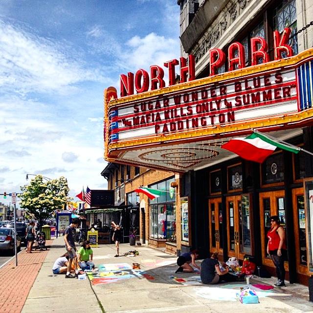 WGOINBuffalo's tweet image. #Chalkfest was fully represented in front of @NorthParkTheatr #VeryCreative