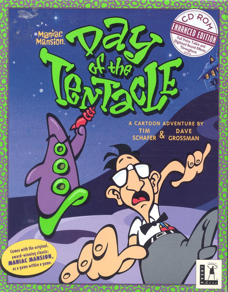 Cover Art Of The Day: LucasArts' seminal adventure Day Of The Tentacle (DOS, 1993): mobygames.com/game/maniac-ma…