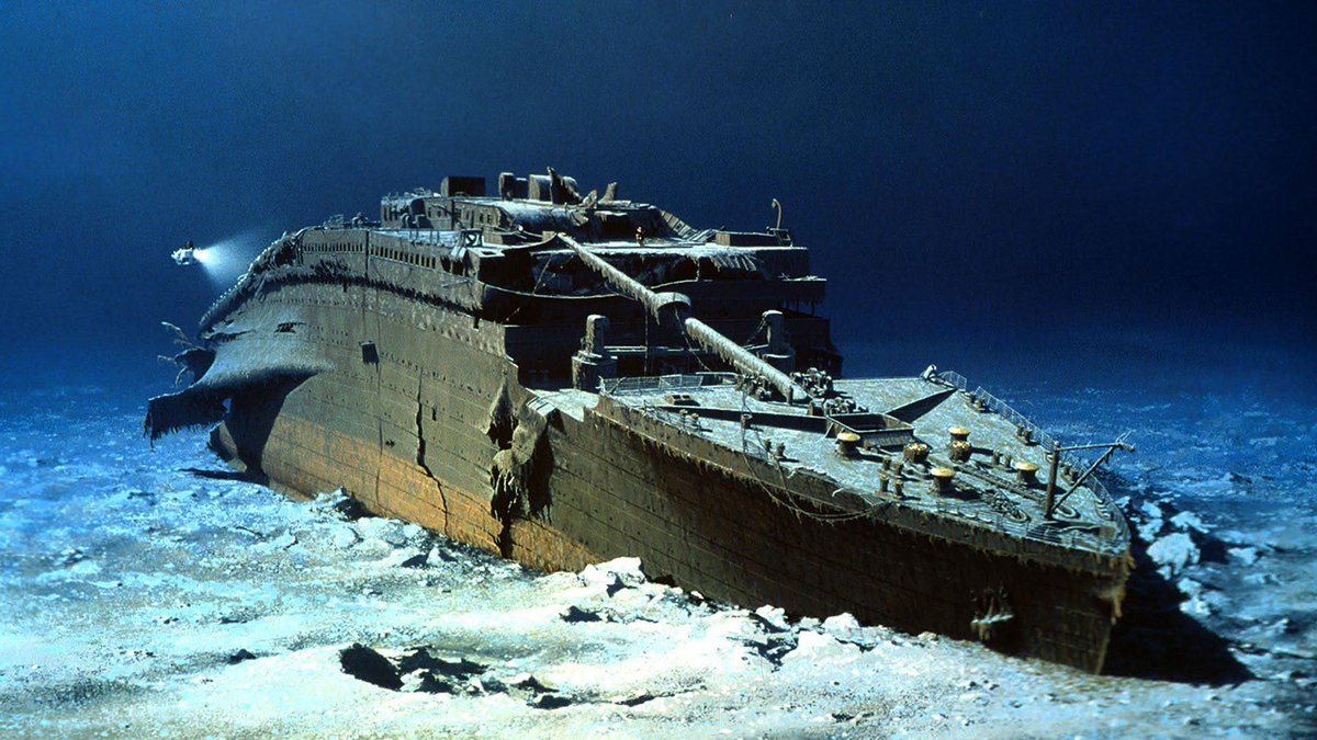 Underwater Pics On Twitter This Is The Titanic After Lying On