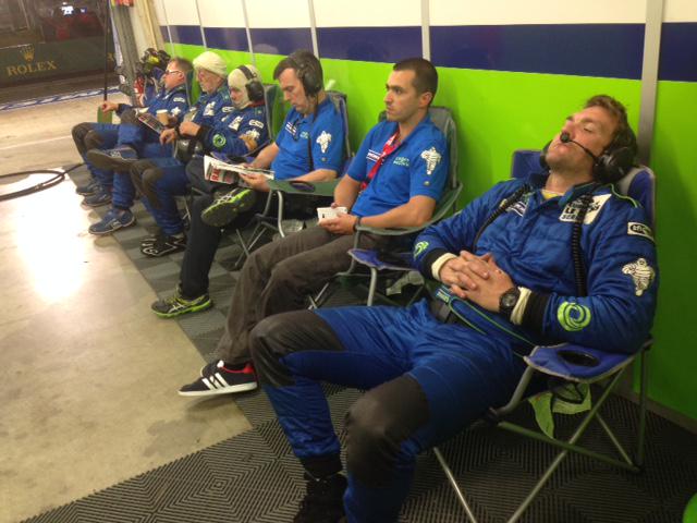 KrohnRacing's tweet image. Hard working crew get little rest during rather grueling #earlyhours #Day2 #LM24 #LeMans @24hoursoflemans #nosleep