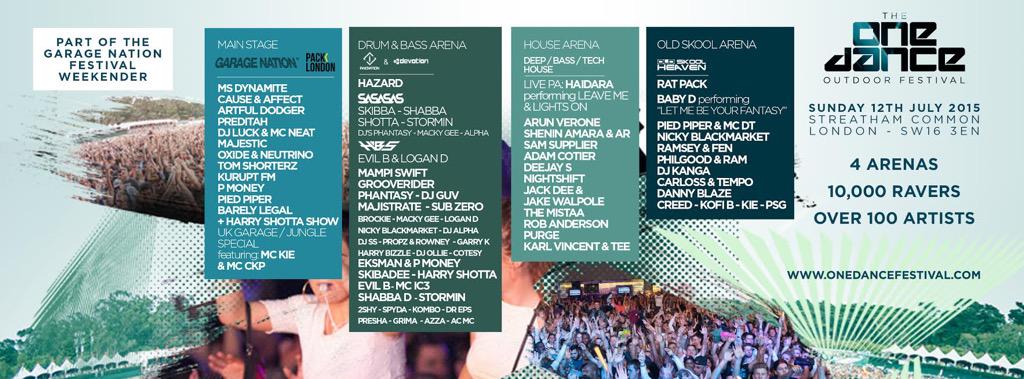 <a href="/OneDanceFest/">One Dance Festival</a> <a href="/garagenation/">Garage Nation</a> <a href="/PackLondon/">Pack London</a> 

Ft <a href="/Ms_Dynamite/">IG: Ms_Dynamite</a> <a href="/causenaffectuk/">cause&affect</a> @ArtfulDodgerDJ @artfuldodger_mc