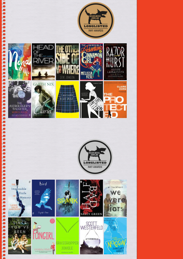 tristanbancks's tweet photo. Stellar list of #YAlit reads on @InsideaDog longlist 

https://t.co/tYRyGgNT5j #Inkys #loveozya @CentreYouthLit http://t.co/Ot2NSFkWXK